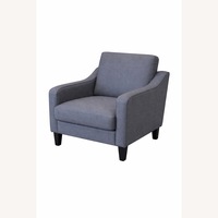 Amazon Dark Gray Linen Accent Chair