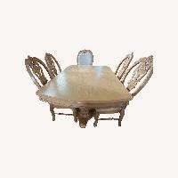 Lange Production Natural Wood Dining Set