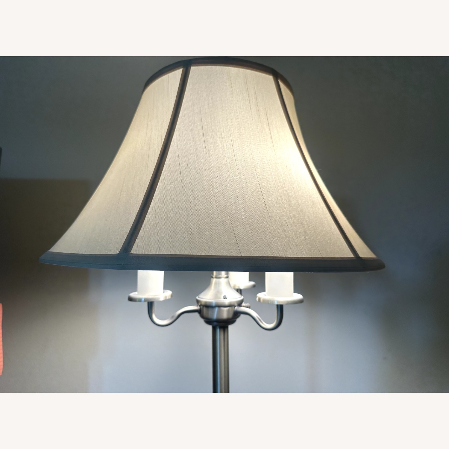 Silver Metal Floor Lamp - image-2