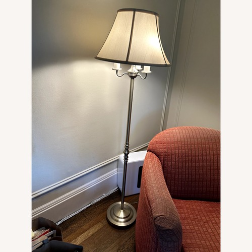 Used Silver Metal Floor Lamp for sale on AptDeco