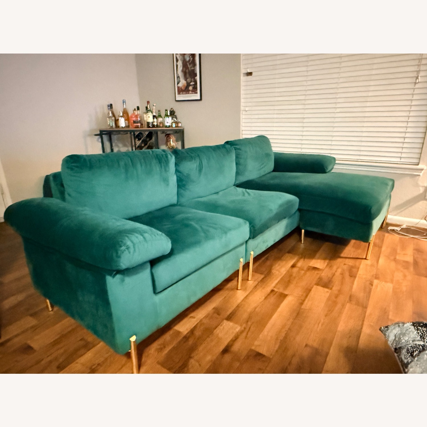 Wayfair Green Velvet 3+ Piece Sectional - image-1