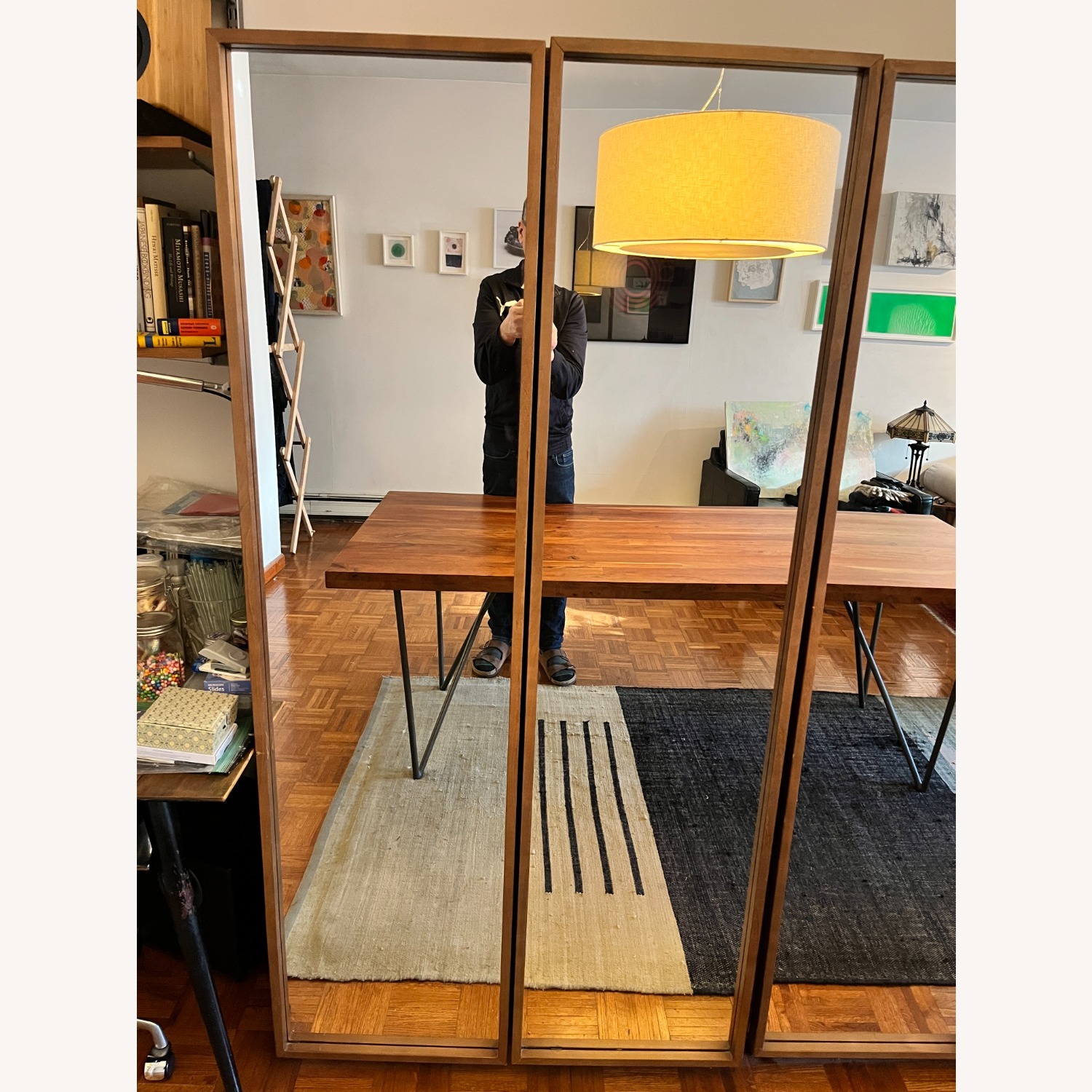 CB2 Reflection Wardrobe Dark Brown Wood Armoire - image-1