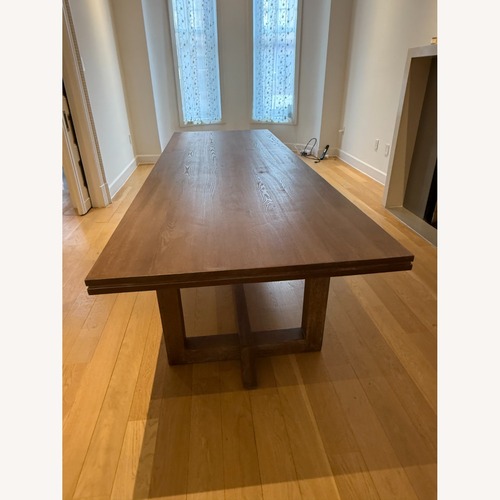 Used Crate & Barrel Dark Brown Wood Dining Table for sale on AptDeco