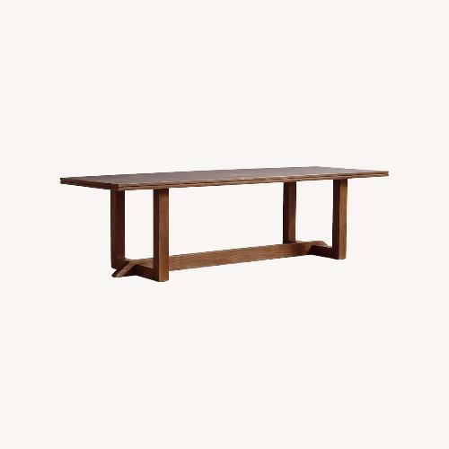 Used Crate & Barrel Dark Brown Wood Dining Table for sale on AptDeco