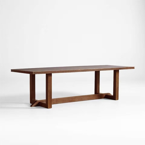 Used Crate & Barrel Dark Brown Wood Dining Table for sale on AptDeco