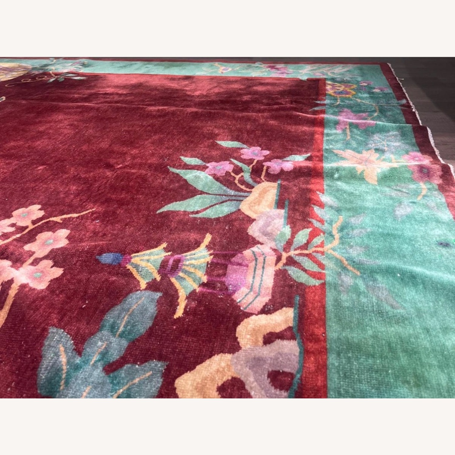 RARE Antique Nichol Art Deco Chinese Rug - image-2