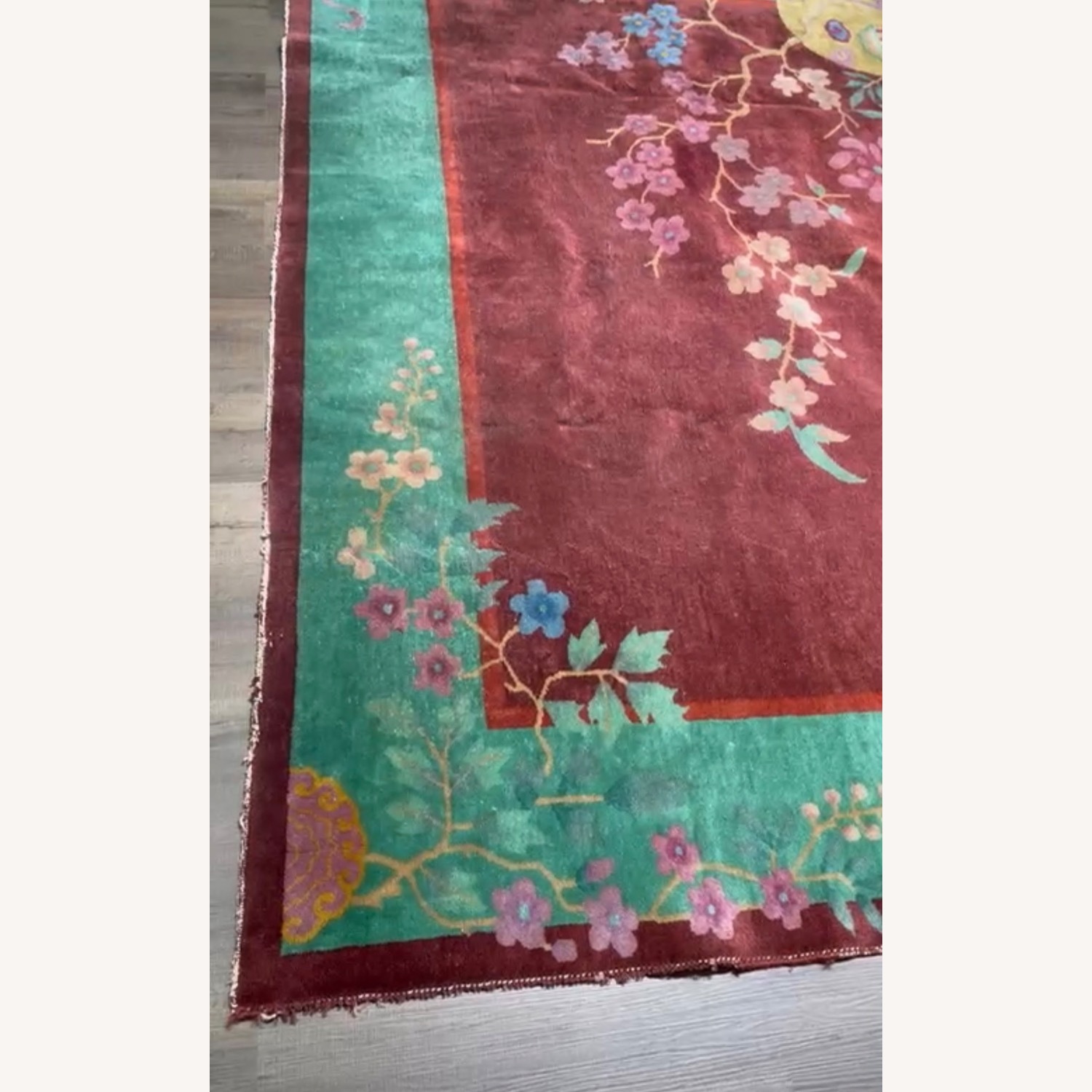 RARE Antique Nichol Art Deco Chinese Rug - image-1