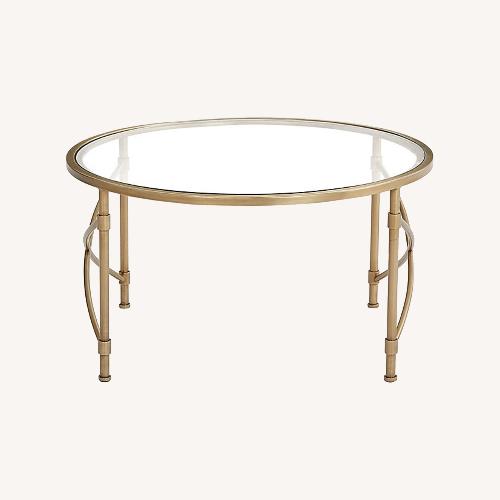 Used Ballard Designs Maxwell Glass Coffee Table for sale on AptDeco
