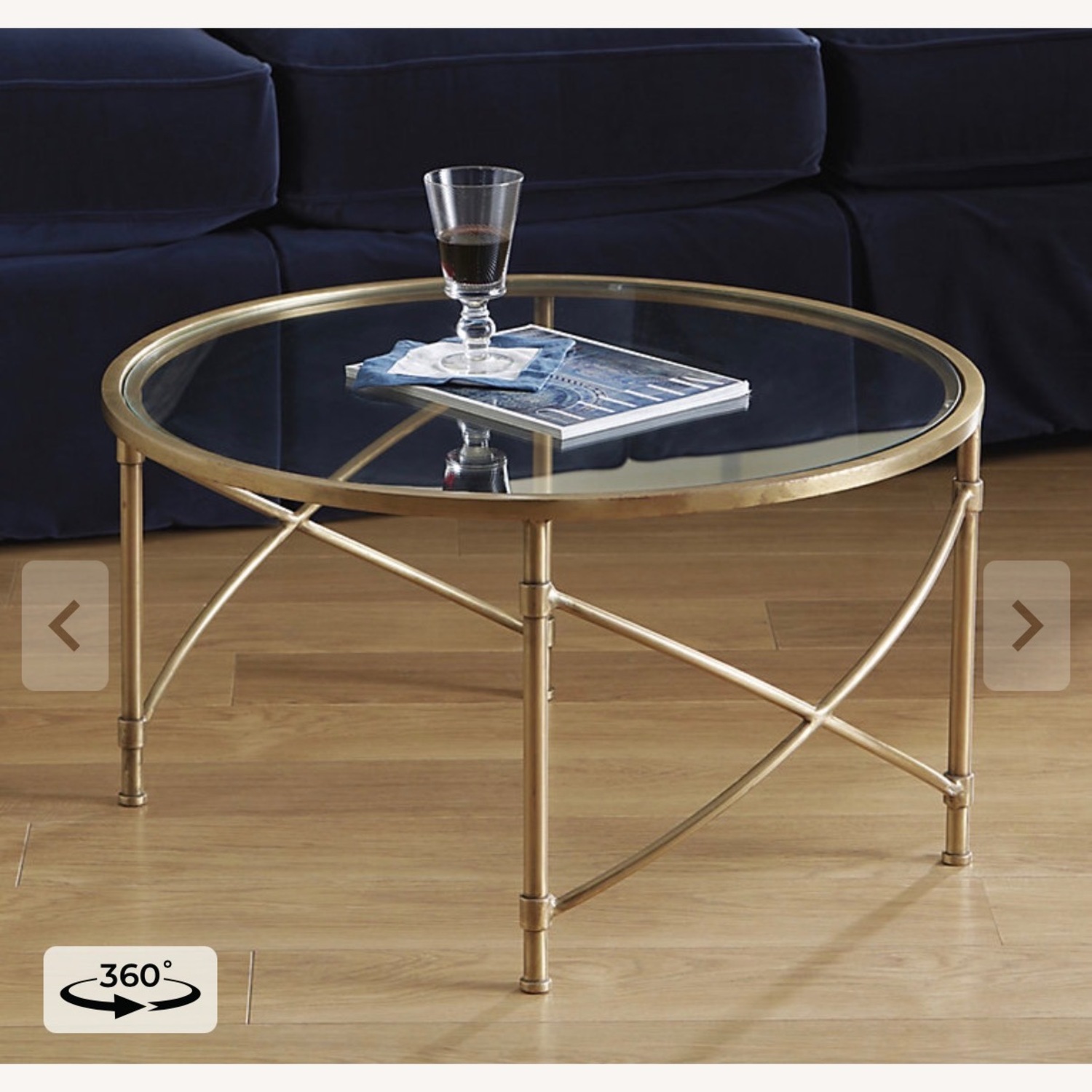 Ballard Designs Maxwell Glass Coffee Table - image-3