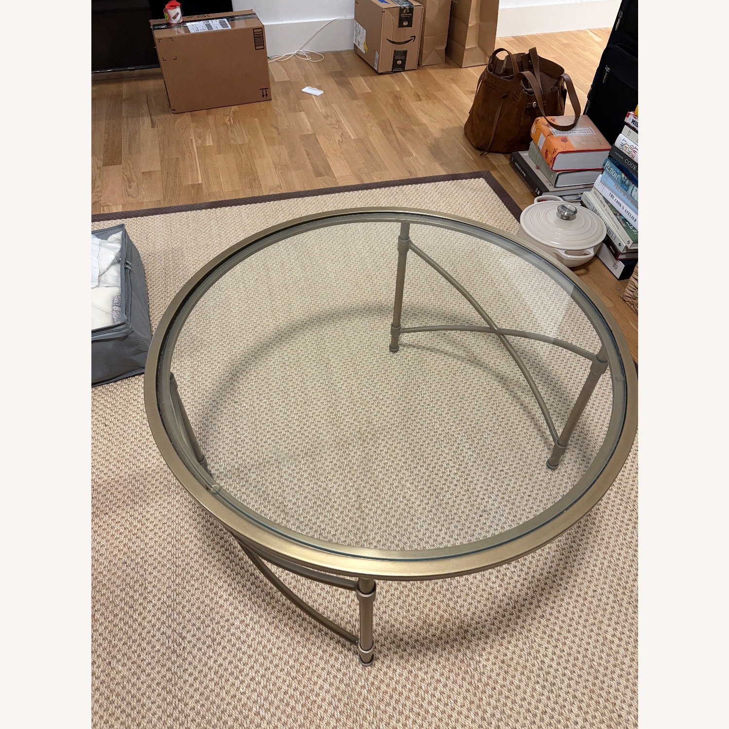 Ballard Designs Maxwell Glass Coffee Table - image-2