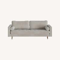 AllModern Light Gray Microsuede 3+ Seater Sofa