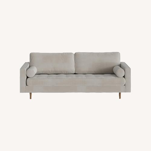 Used AllModern Light Gray Microsuede 3+ Seater Sofa for sale on AptDeco