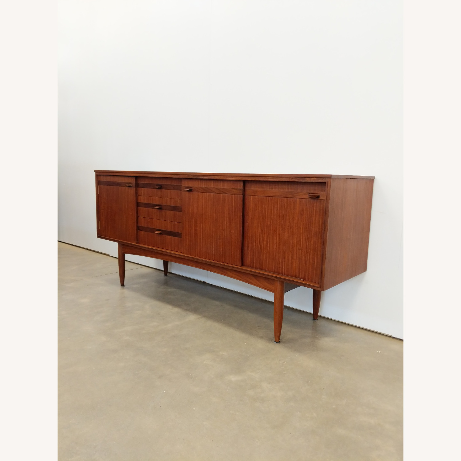 Vintage Mid Century Modern White & Newton Credenza - image-1