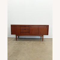 Vintage Mid Century Modern White & Newton Credenza