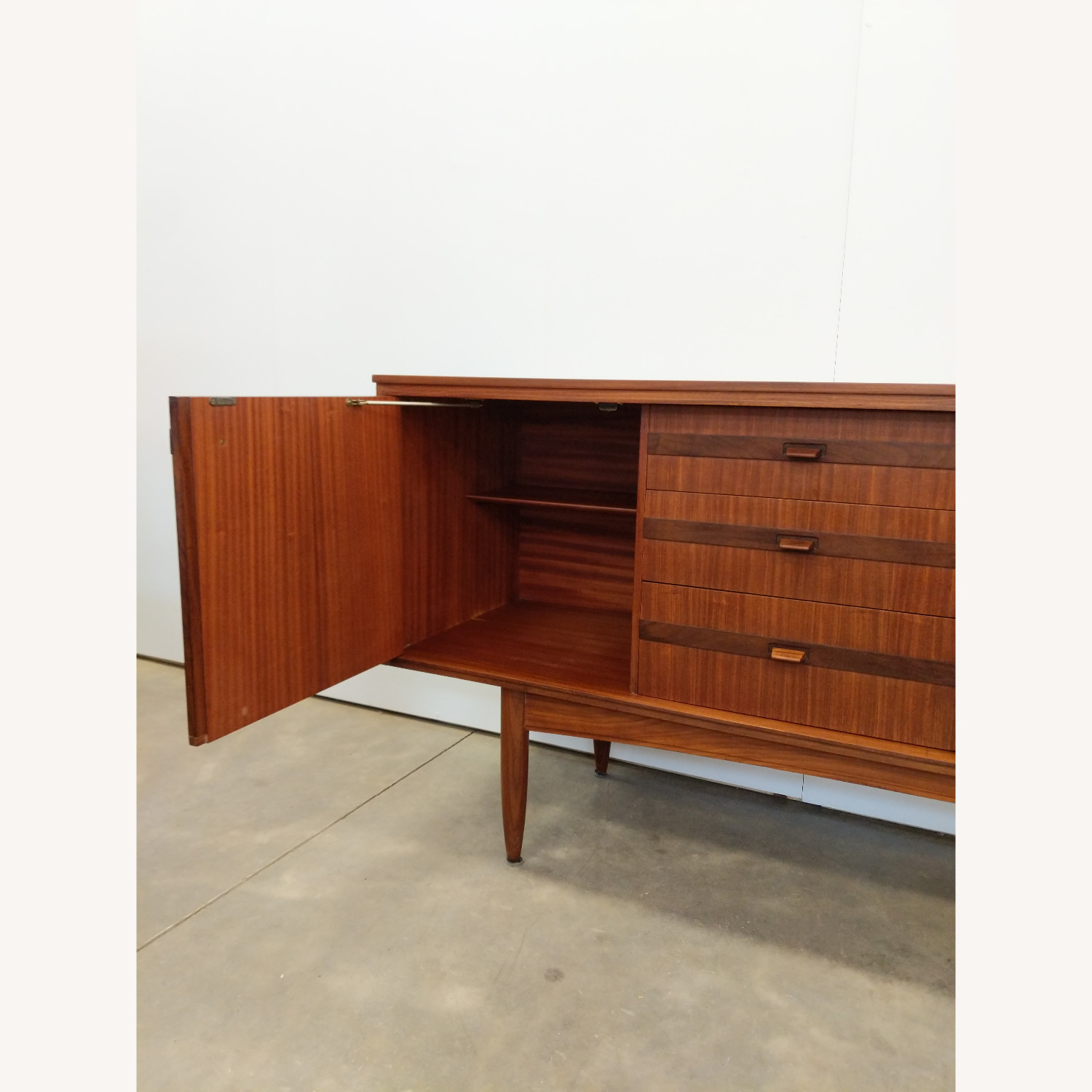 Vintage Mid Century Modern White & Newton Credenza - image-5