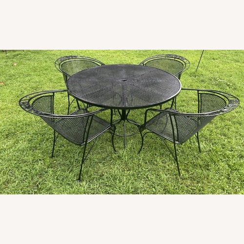 Used Vintage Woodard Table & 4 Barrel Chairs for sale on AptDeco