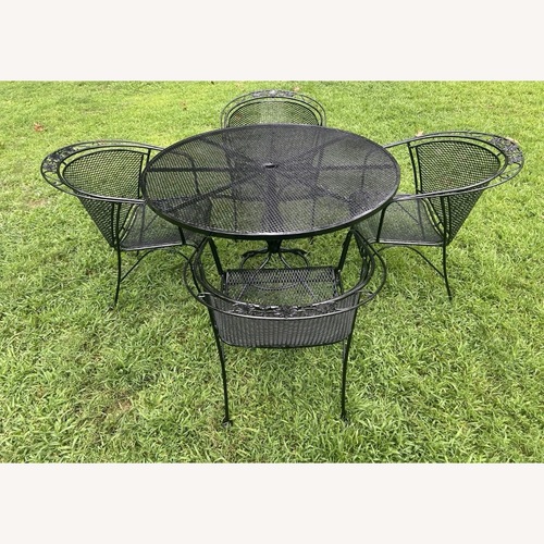 Used Vintage Woodard Table & 4 Barrel Chairs for sale on AptDeco