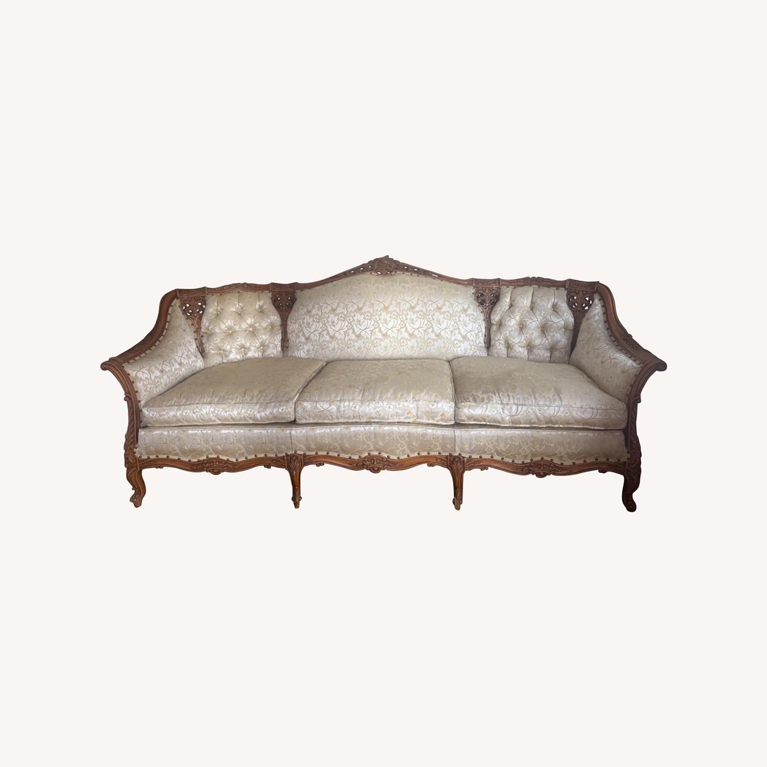 Vintage 1960s Custom French Provincial Sofa - image-0