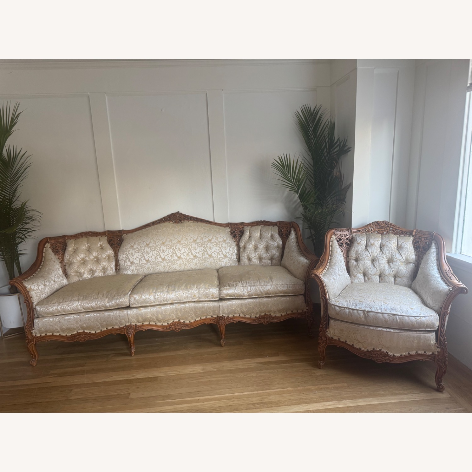 Vintage 1960s Custom French Provincial Sofa - image-9