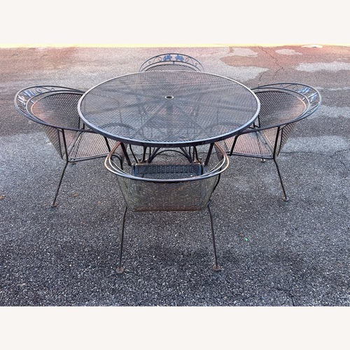 Used Woodard Vintage Table And 4 Barrel Chairs  for sale on AptDeco