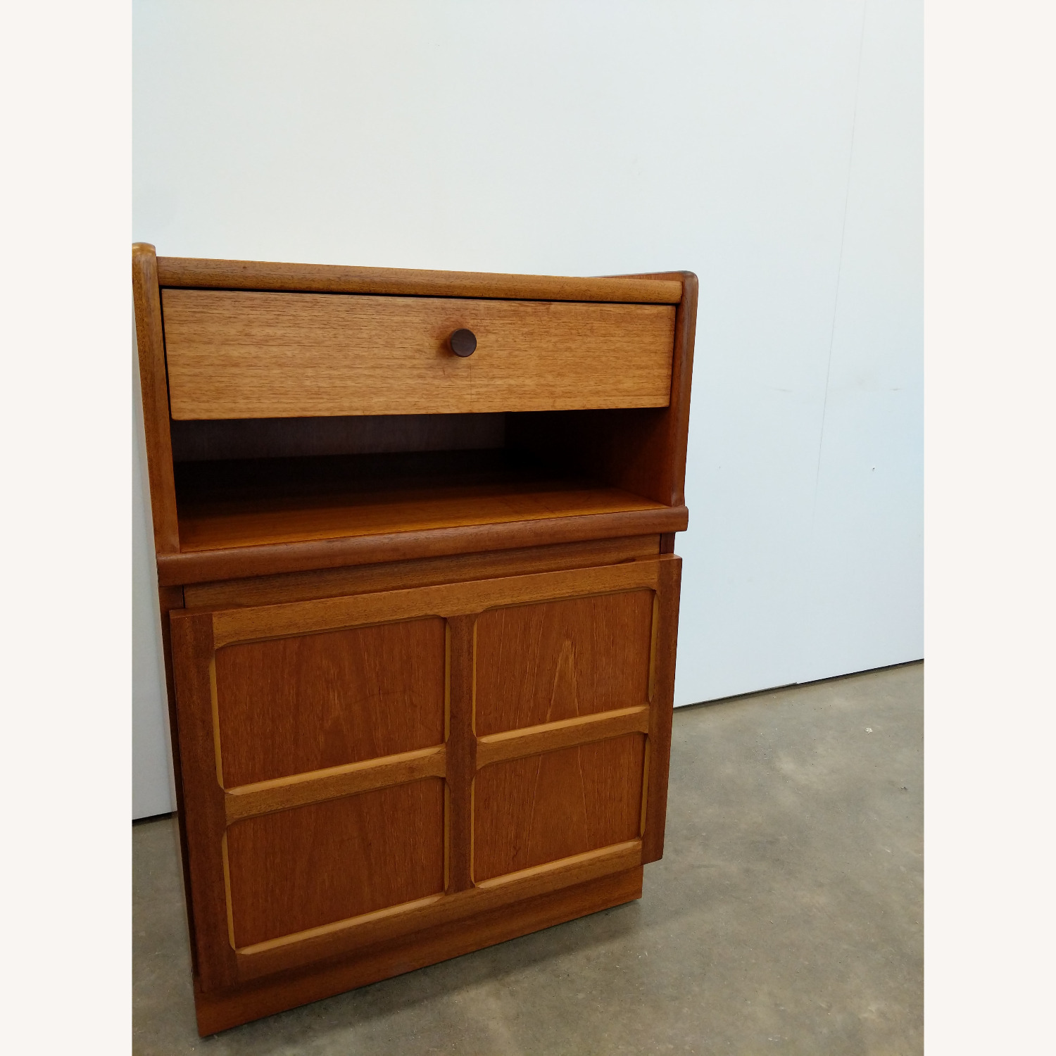 Vintage Mid Century Modern Teak Nathan Nightstand - image-6