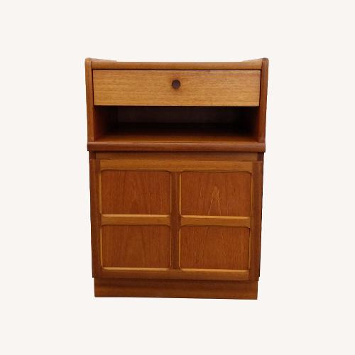 Used Vintage Mid Century Modern Teak Nathan Nightstand for sale on AptDeco