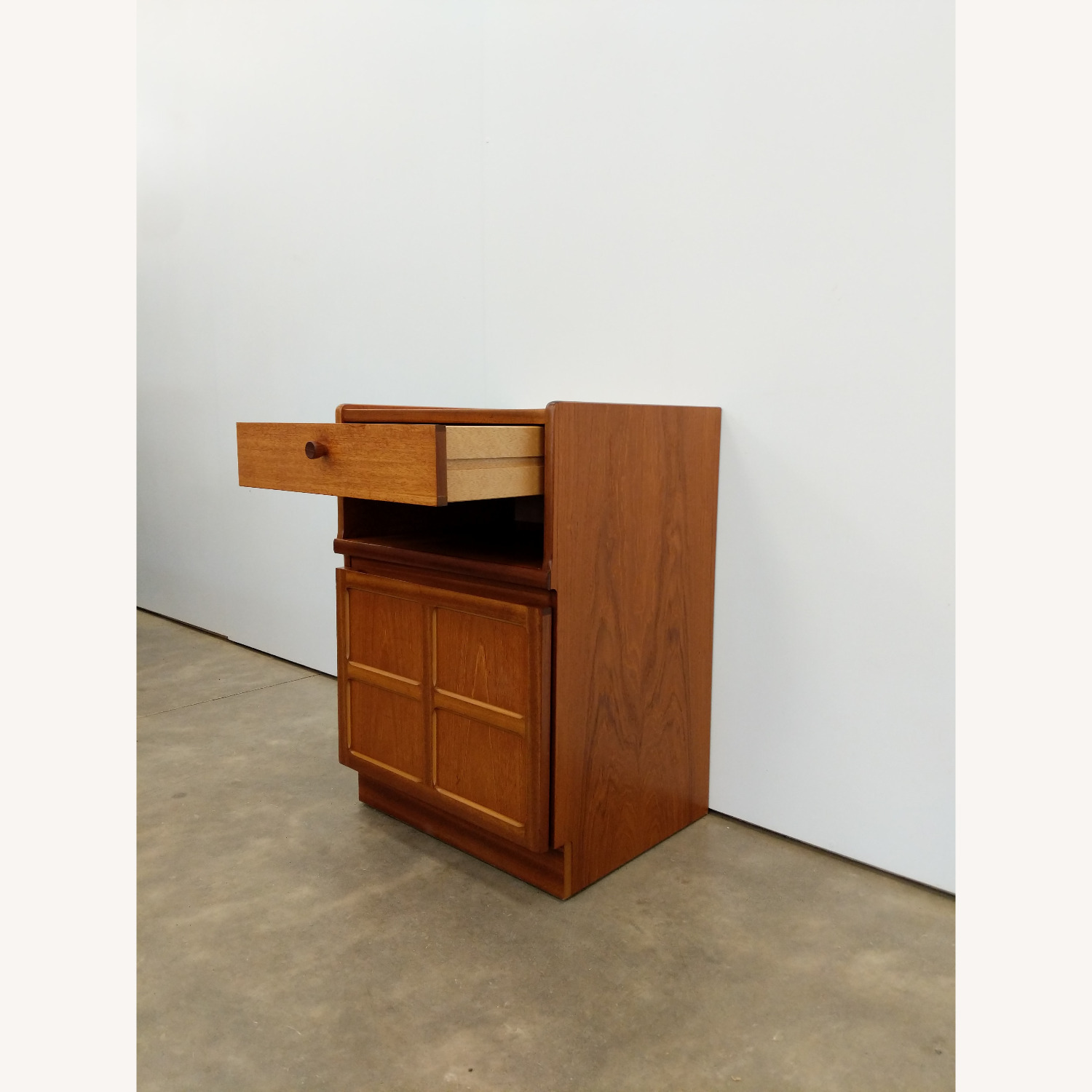 Vintage Mid Century Modern Teak Nathan Nightstand - image-2