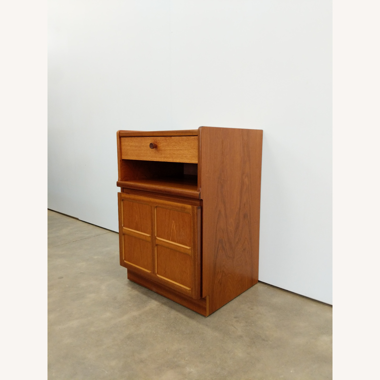 Vintage Mid Century Modern Teak Nathan Nightstand - image-1