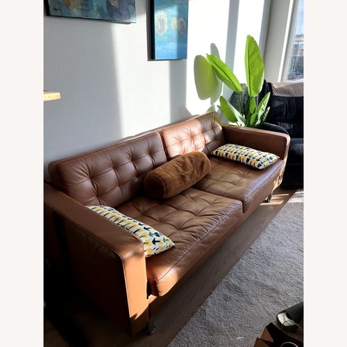 Used IKEA Morabo Light Brown Leather 2 Seater Sofa for sale on AptDeco