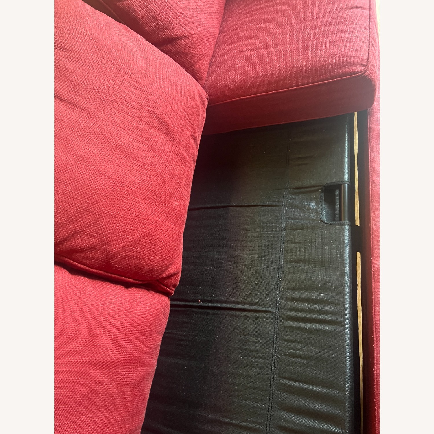 Crate & Barrel Axis Red Fabric Sleeper Sofa - image-4