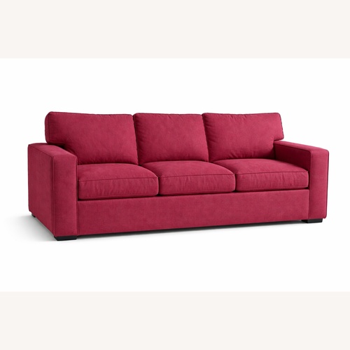 Used Crate & Barrel Axis Red Fabric Sleeper Sofa for sale on AptDeco