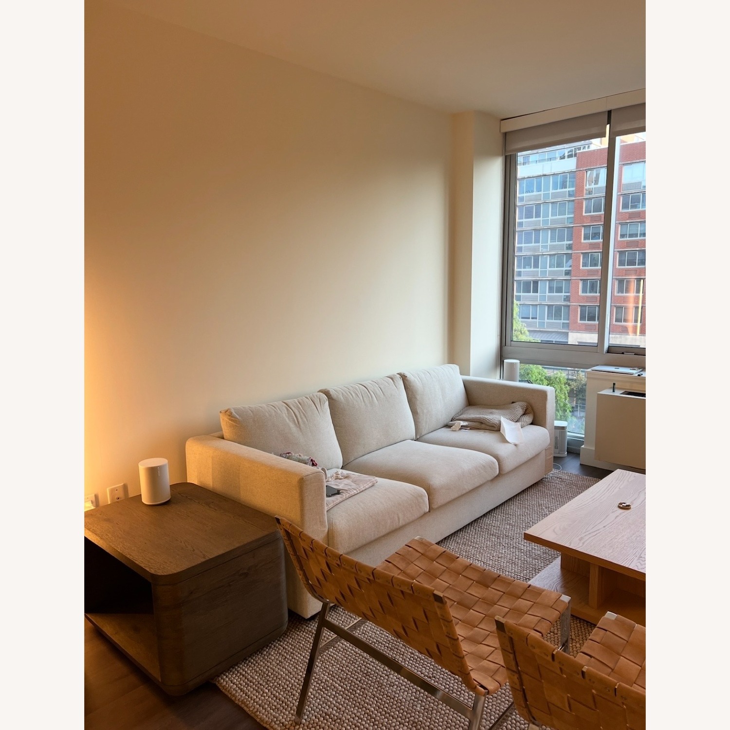 IKEA Finnala White Fabric 3+ Seater Sofa - image-1