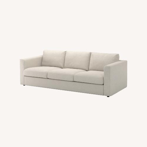 Used IKEA Finnala White Fabric 3+ Seater Sofa for sale on AptDeco