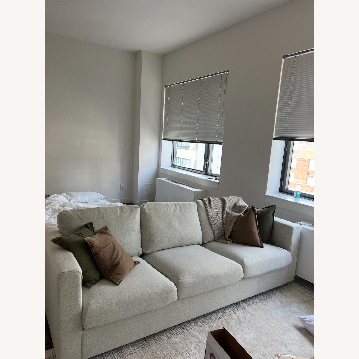 IKEA Finnala White Fabric 3+ Seater Sofa - image-3