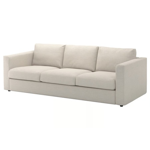 Used IKEA Finnala White Fabric 3+ Seater Sofa for sale on AptDeco
