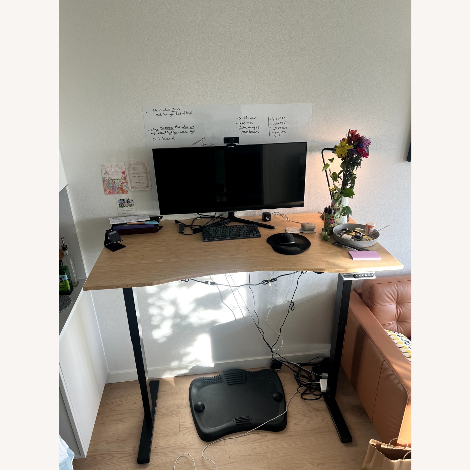 Light Brown Wood Desk - image-3