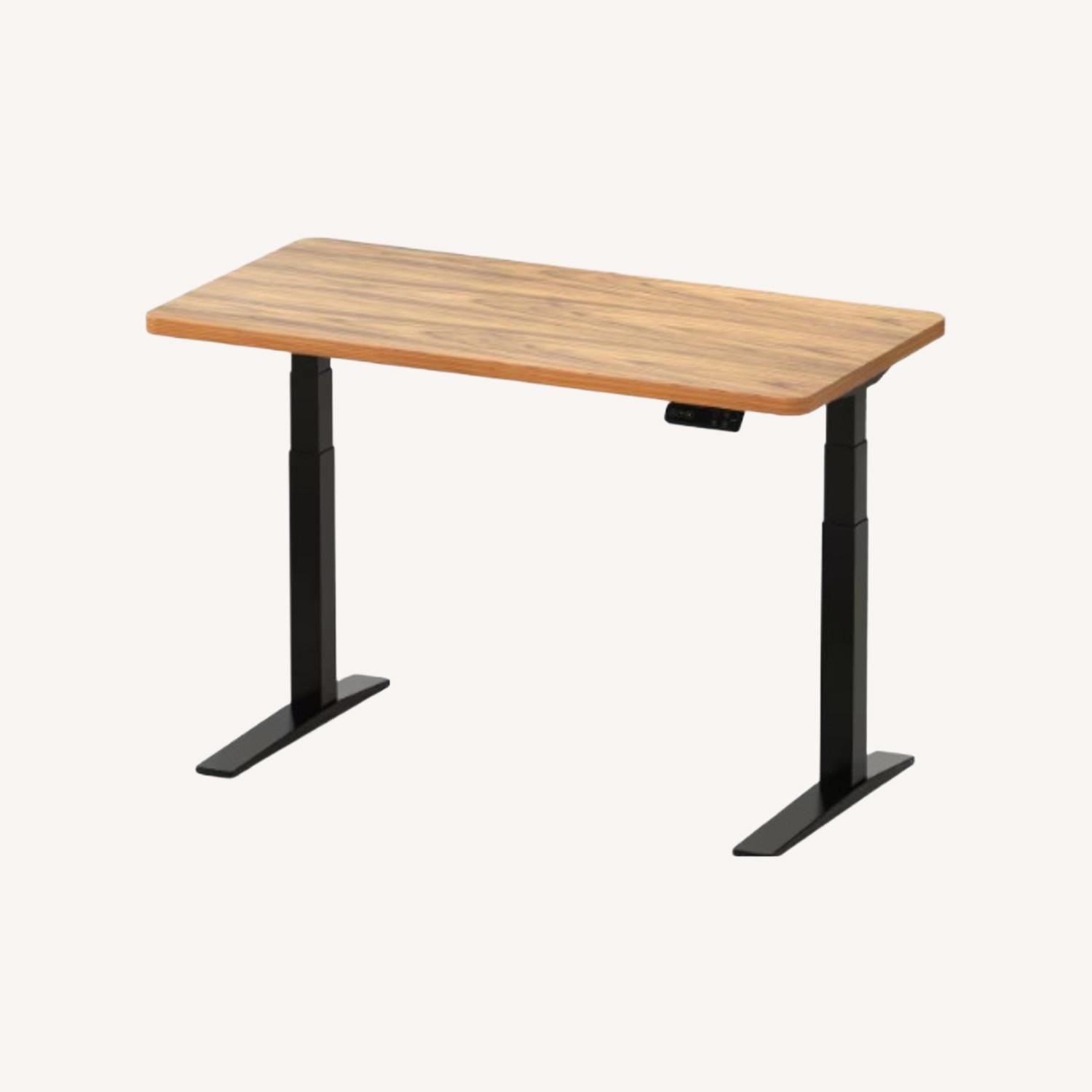 Light Brown Wood Desk - image-0