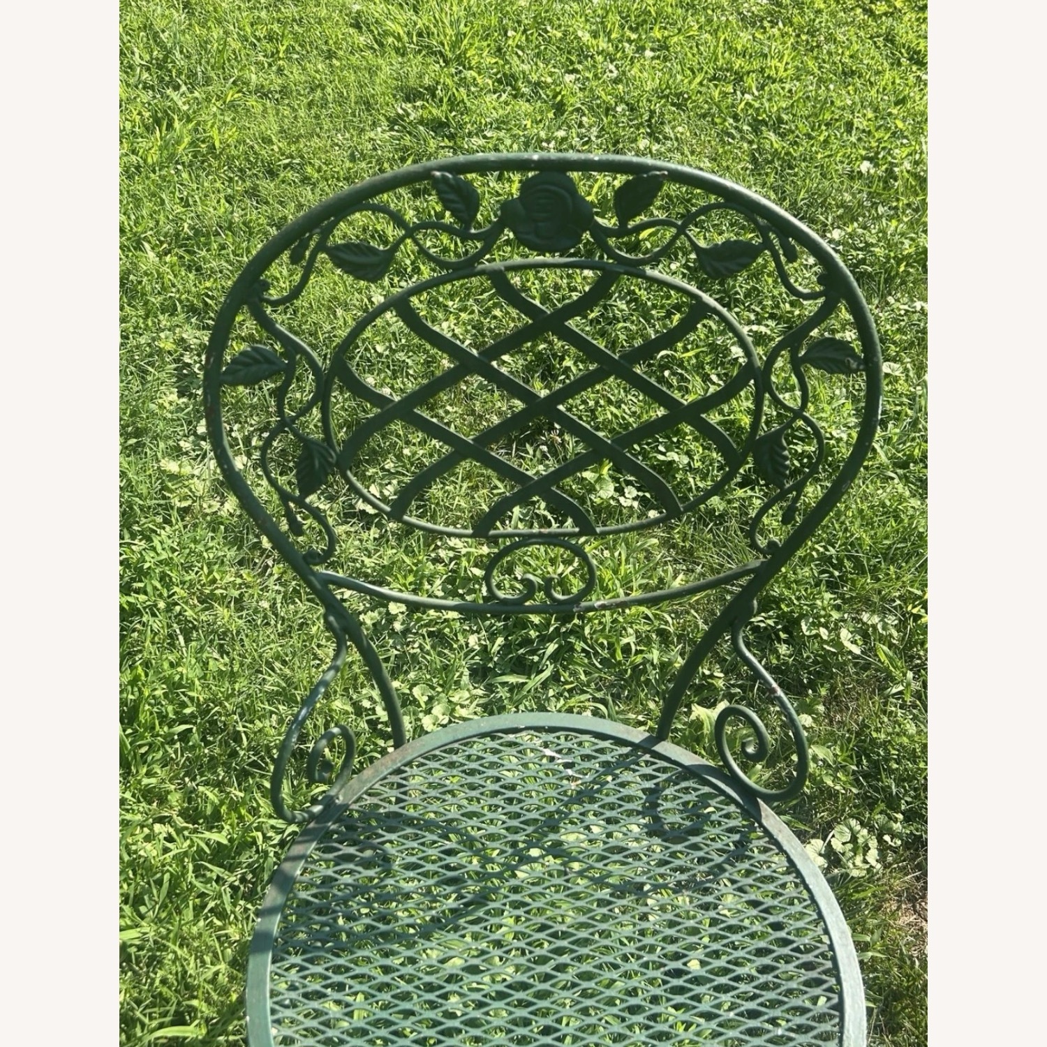 Vintage Woodard Glass Top Table & 6 Chairs  - image-7