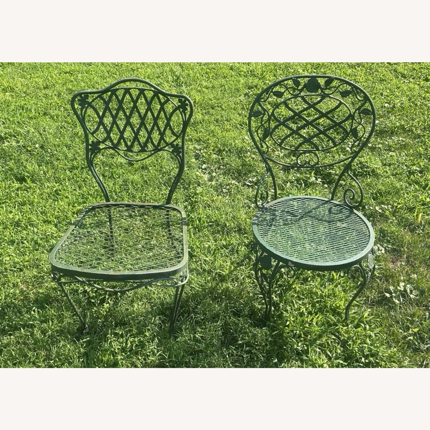 Vintage Woodard Glass Top Table & 6 Chairs  - image-4