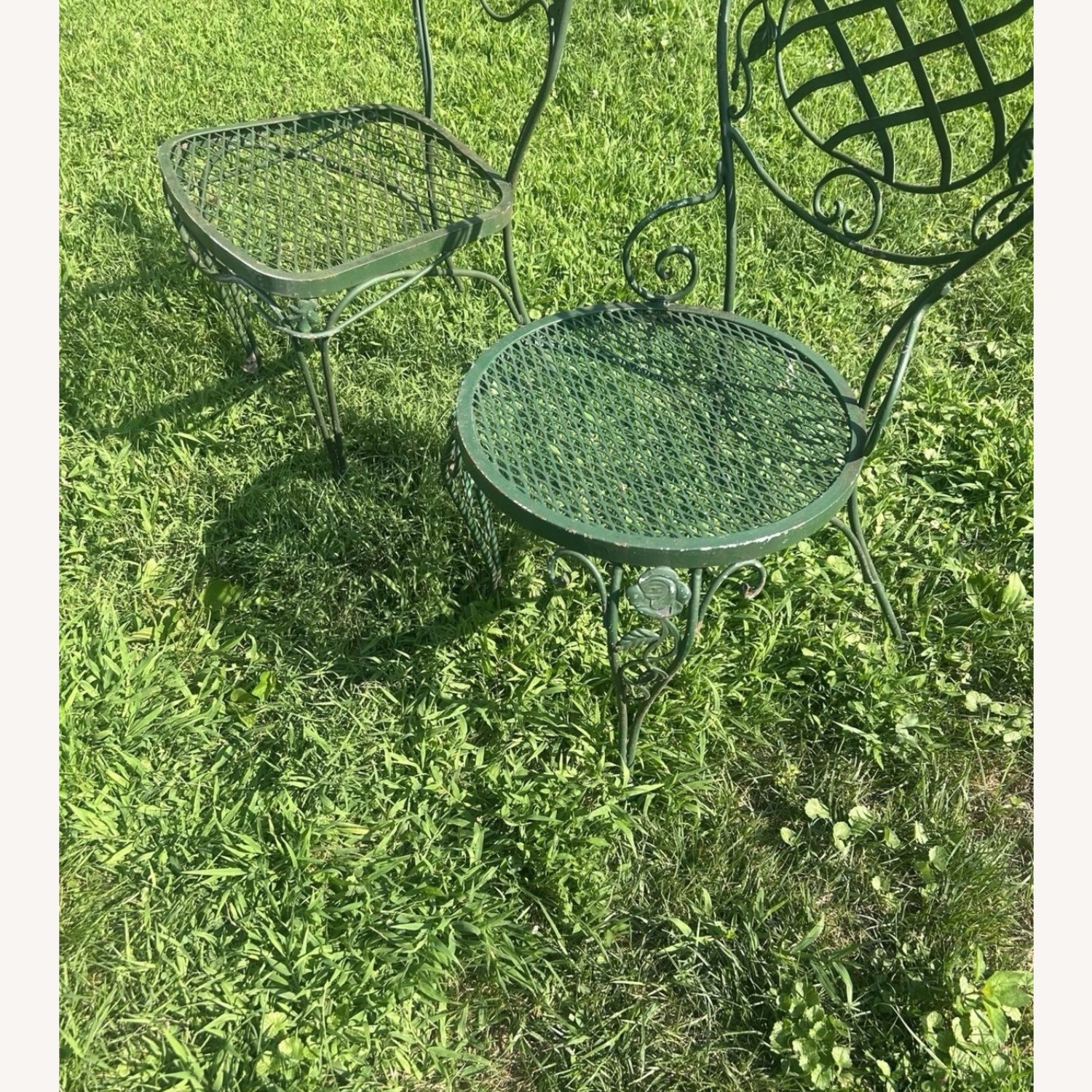 Vintage Woodard Glass Top Table & 6 Chairs  - image-8