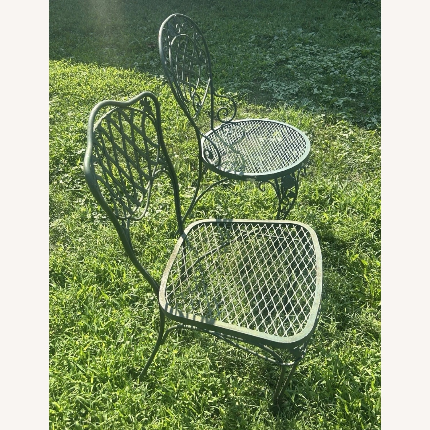 Vintage Woodard Glass Top Table & 6 Chairs  - image-5