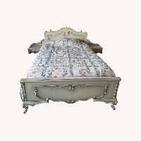 Vintage/Antique Rococo Hand Carved Wood Bedframe