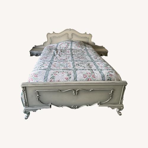 Used Vintage/Antique Rococo Hand Carved Wood Bedframe for sale on AptDeco