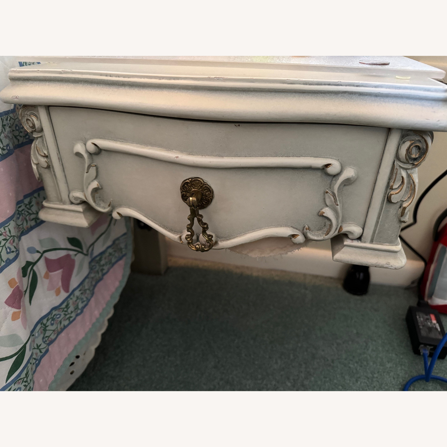 Vintage/Antique Rococo Hand Carved Wood Bedframe - image-4