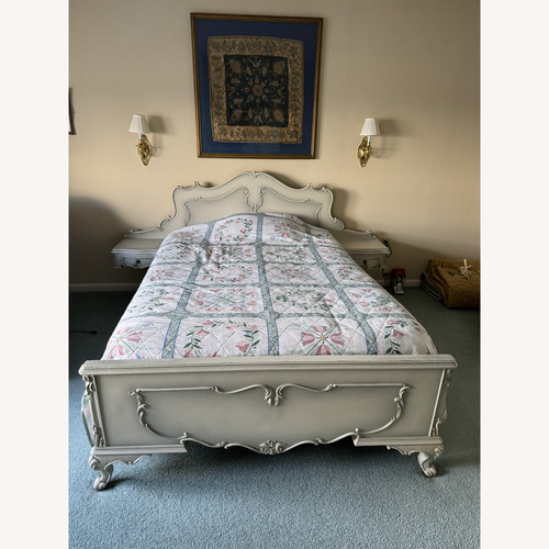 Used Vintage/Antique Rococo Hand Carved Wood Bedframe for sale on AptDeco