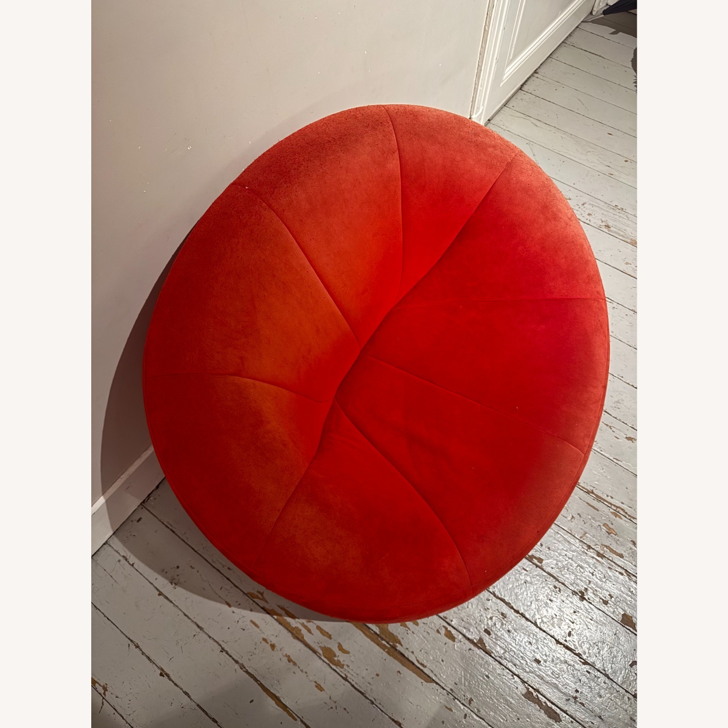 Ligne Roset Pumpkin Red Fabric Loveseat - image-4