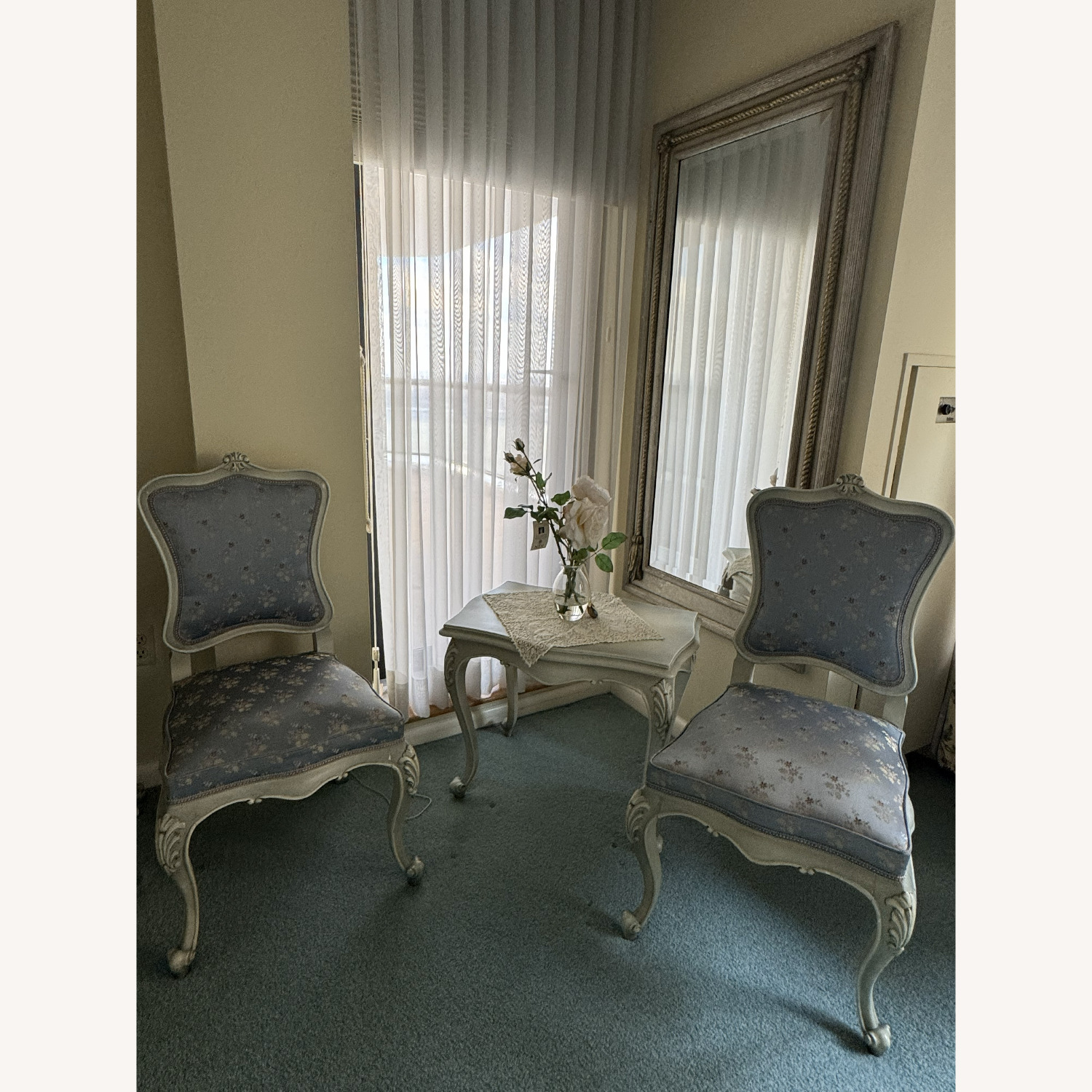 Vintage/Antique Rococo Side Table and Chairs - image-1