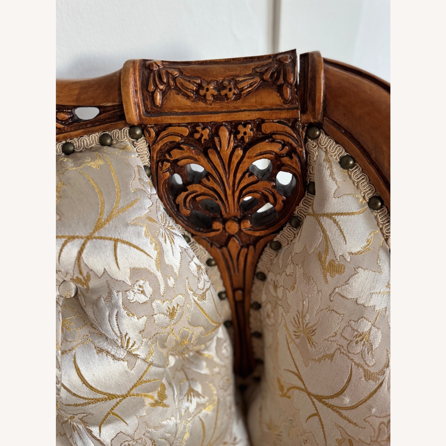 Vintage 1960s Custom French Provincial Armchair - image-12