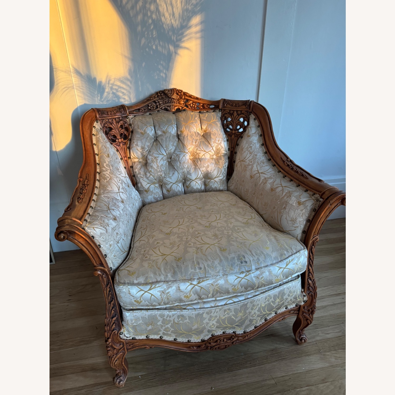 Vintage 1960s Custom French Provincial Armchair - image-5