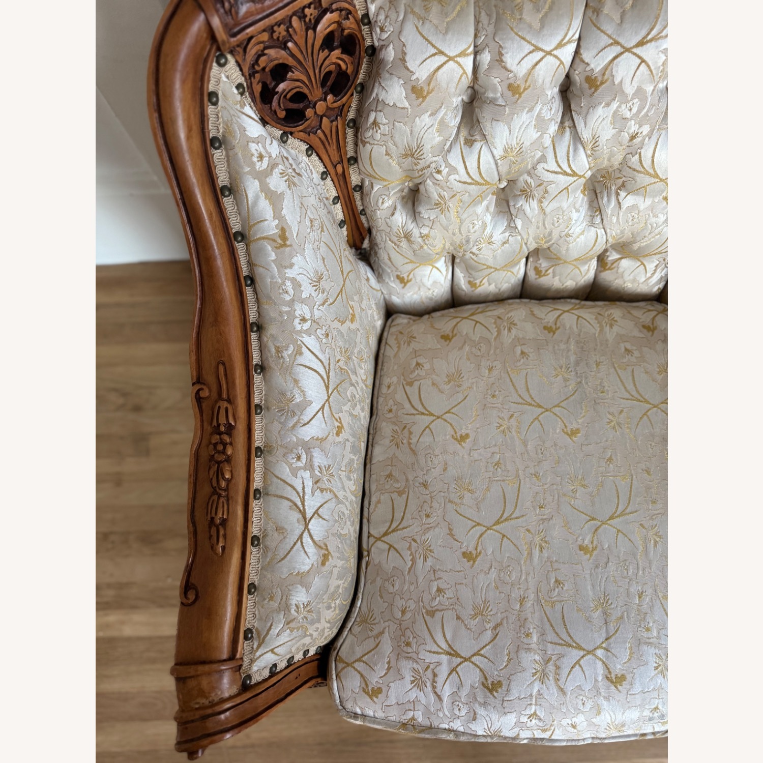 Vintage 1960s Custom French Provincial Armchair - image-10